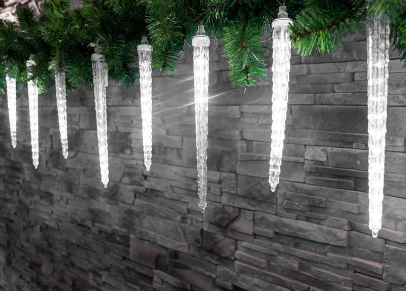 ICICLE Vianočná svetelná reťaz cencúle 4,5+5m 352LED 6500K IP44 8091131