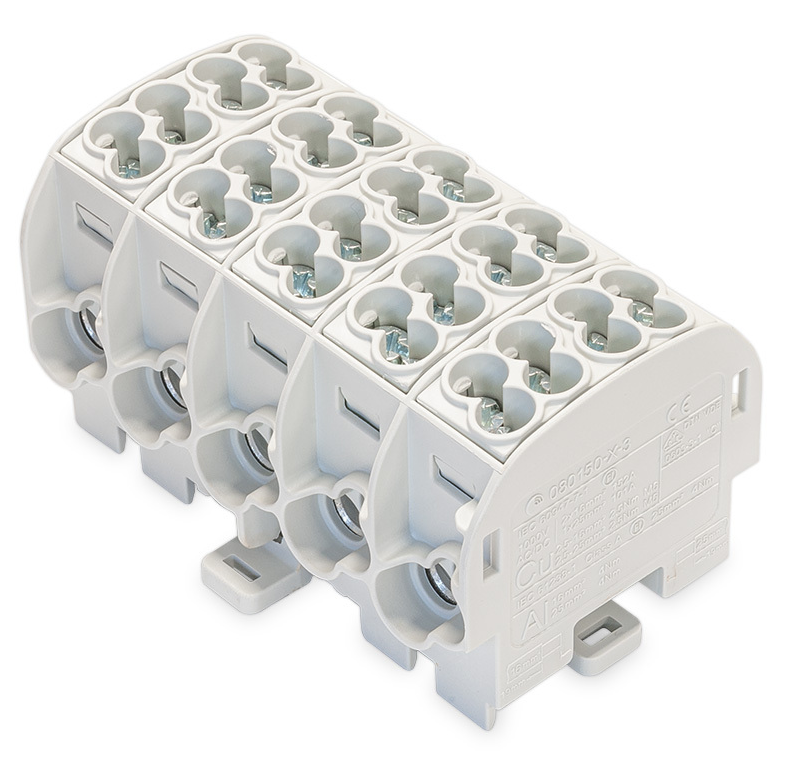 Rozbočovacia krytá svorka 5P 10x25 -> 10x16 HLAK25/5 C 5L HORA