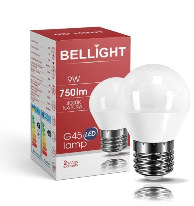 Bellight LED žiarovka E27 9W 4000K G45 SAD811428