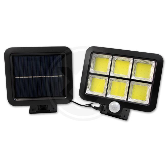 Solárny reflektor s pohybovým a súmrakovým senzorom 4W 6500K IP54 PL1593