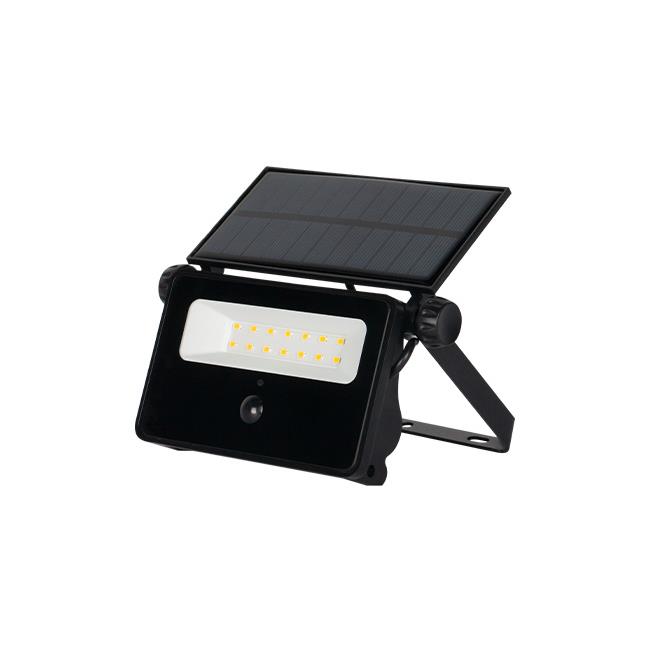 POLOS solárny reflektor s pohybovým a súmrakovým senzorom 30W 4500K IP54 čierny PL4920