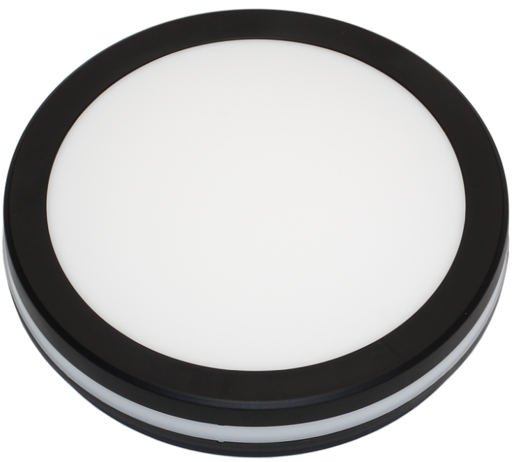 LED panel okrúhly na povrch so senzorom pohybu 20W 100lm/W nastaviteľná farba svetla 3000-4000-6500K IP54 čierny L244679