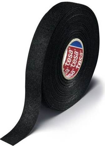 Textilná izolačná páska čierna chlpatá 19mm x 25m TESA 19X25