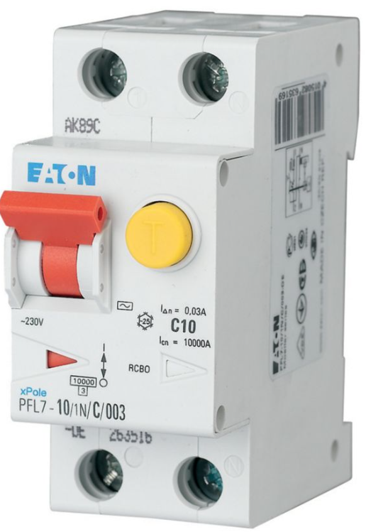 Prúdový chránič s ističom PFL7-16/1P+N/C/003 10kA typ A 263538 EATON