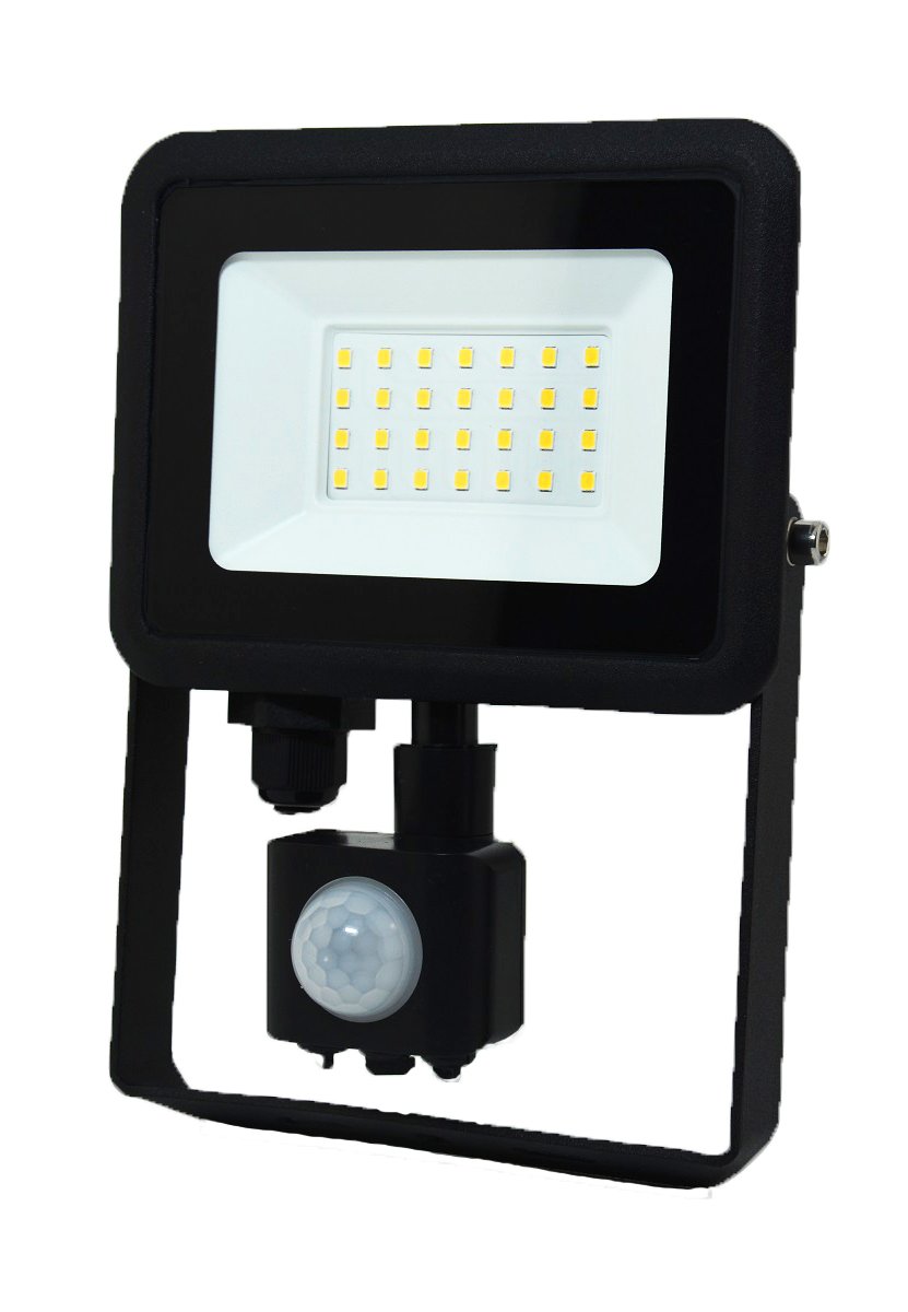 SOLAS Reflektor LED so senzorom 20W 4000K IP65 čierny ELW-138