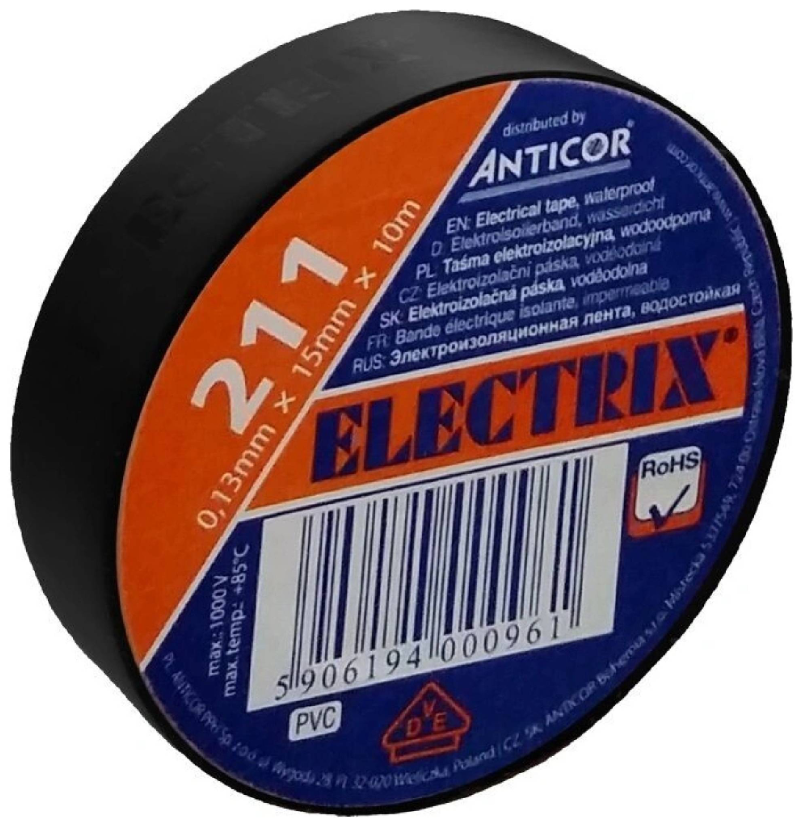 Izolačná páska čierna 20mx19mm PVC ELECTRIX