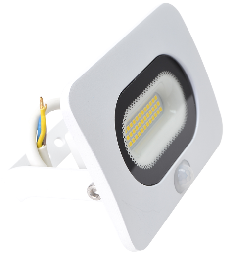 Reflektor SMD LED 30W 4000K IP65 so senzorom pohybu biely RSMDLFM30