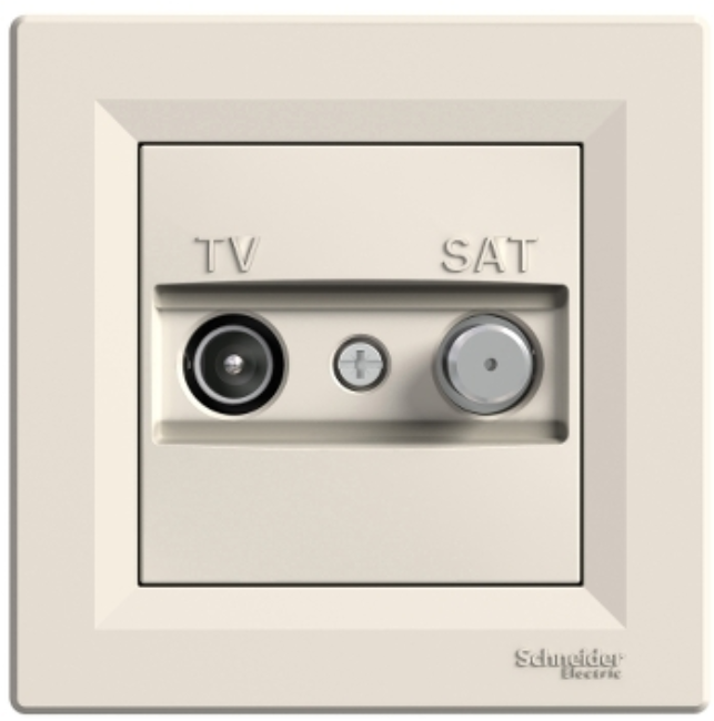 Zásuvka TV+SAT ASFORA BS koncová 1dB béžová EPH3400123