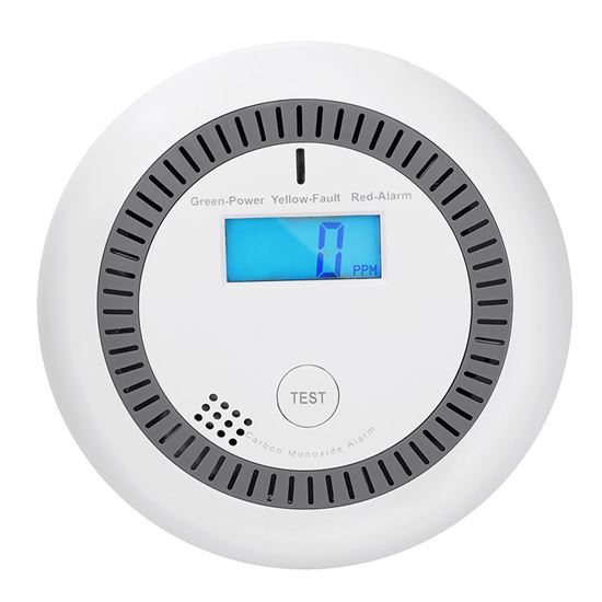Detektor spalín CO2 + alarm 85dB 3xAA batéria biely 1D31A SOLIGHT