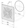 Štvorcový ventilátor priemyselný 1700m3/h OV1 315 rozmery