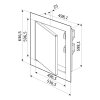 Kovové revízne dvierka DM 500x600mm rozmery
