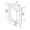 Kovové revízne dvierka DM 300x300mm rozmery