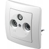 Zásuvka TV+R+SAT TEM EKONOMIK SS koncová 3dB biela KE16PW-U