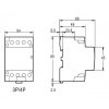 Modulárny stykač 3modul 3P/4P 40A 2xNO+2xNC 230V AC SHK4-40V22