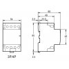Modulárny stykač 3modul 3P/4P 63A 230V 2xNO+2xNC 230V AC SHK4-63V22