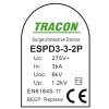 Zvodič prepätia do krabice AC typ T3 3kA 2P ESPD3-3-2P