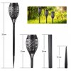 Solárna dekoračná záhradná zapichovacia fakľa plameň 50cm 1,2W IP44 PL1313