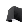 HUGO hranaté nástenné LED svietidlo 4W IP54 čierne PL0682