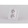 2-zásuvka NILOE vyosená biela 764533 Legrand