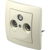 Zásuvka TV+R+SAT TEM EKONOMIK SS koncová 3dB béžová KE16IW-U