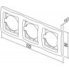 3-rámček TEM EKONOMIK vodorovný biely duroplast OE30CO-U