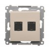 Dátová 2-zásuvka Simon54 PREMIUM/NATURE 2xRJ45 cat.6e béžová D62.01/41