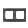 2-rámček Simon 54 PREMIUM kovový tmavá oceľ DR2/67