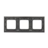 3-rámček Simon 54 PREMIUM kovový tmavá oceľ DR3/67