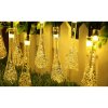 Solárna záhradná dekoratívna girlanda tvar slzy 485cm 20ks LED 0,72W 3000K PL0637-1