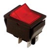 Kolískový vypínač ON-OFF (0-1) podsvietený červený 16A 250V TES-41
