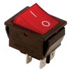 Kolískový vypínač ON-OFF (0-1) podsvietený červený 16A 250V TES-42