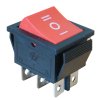 Kolískový prepínač 3-polohový (1-0-2) červený 16A 250V TES-52