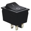 Kolískový vypínač ON-OFF (0-1) čierny 16A 250V TES-53