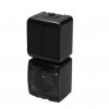 1-zásuvka + vypínač č.5 zvislý na povrch čierny/dymový bez cloniek 12WGHP-2D Junior Karlik