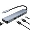 USB-C+HDMI hub rozbočovač 4v1 15cm hliník SSH1201 SOLIGHT