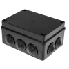 Montážna krabica na povrch s prechodkami 150x110x70 IP65 čierna S-BOX 306C