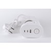 Presnosná stolová 3-zásuvka 3x230 + USB-A+C 2m biela PP105C-PD20 SOLIGHT