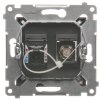 Zásuvka 1xRJ45 cat.6e + 1xTV F konektor Simon54 PREMIUM/NATURE antracit DASFRJ45.01/48