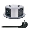Výsuvná okrúhla wifi 3-zásuvka do pracovnej dosky 3x230 + 1xUSB-A + 1xUSB-C 2m strieborná PP120CW-PD-20 SOLIGHT