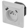 Zásuvka 1x230V + USB-A + USB-C biela A6000.4 EMOS