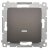 Vypínač č.1 16A Simon54 PREMIUM/NATURE SS hnedý DW1A.01/46
