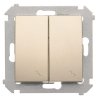 Vypínač č.5B Simon54 PREMIUM/NATURE SS piktogram podsvietený zlatý DW6/2L.01/44
