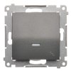 Vypínač č.6 16A podsvietený Simon54 PREMIUM/NATURE SS piktogram antracit DW6AL.01/48