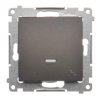 Vypínač č.6 16A podsvietený Simon54 PREMIUM/NATURE SS piktogram hnedý DW6AL.01/46