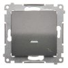 Vypínač č.6 podsvietený Simon54 PREMIUM/NATURE BS piktogram antracit DW6L.01/48