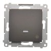 Vypínač č.7 Simon54 PREMIUM/NATURE BS piktogram podsvietený hnedý DW7L.01/46
