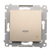 Vypínač č.7 Simon54 PREMIUM/NATURE BS piktogram podsvietený zlatý DW7L.01/44