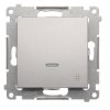Vypínač č.7 Simon54 PREMIUM/NATURE BS piktogram podsvietený strieborný DW7L.01/43