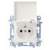1-zásuvka bez rámčeka bez cloniek KONTAKT SIMON 10 BS IP44 biela CGZ1BC.01/11