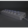Predlžovací kábel 6-zásuvka 3 metre so samostatnými vypínačmi biely PP161 SOLIGHT